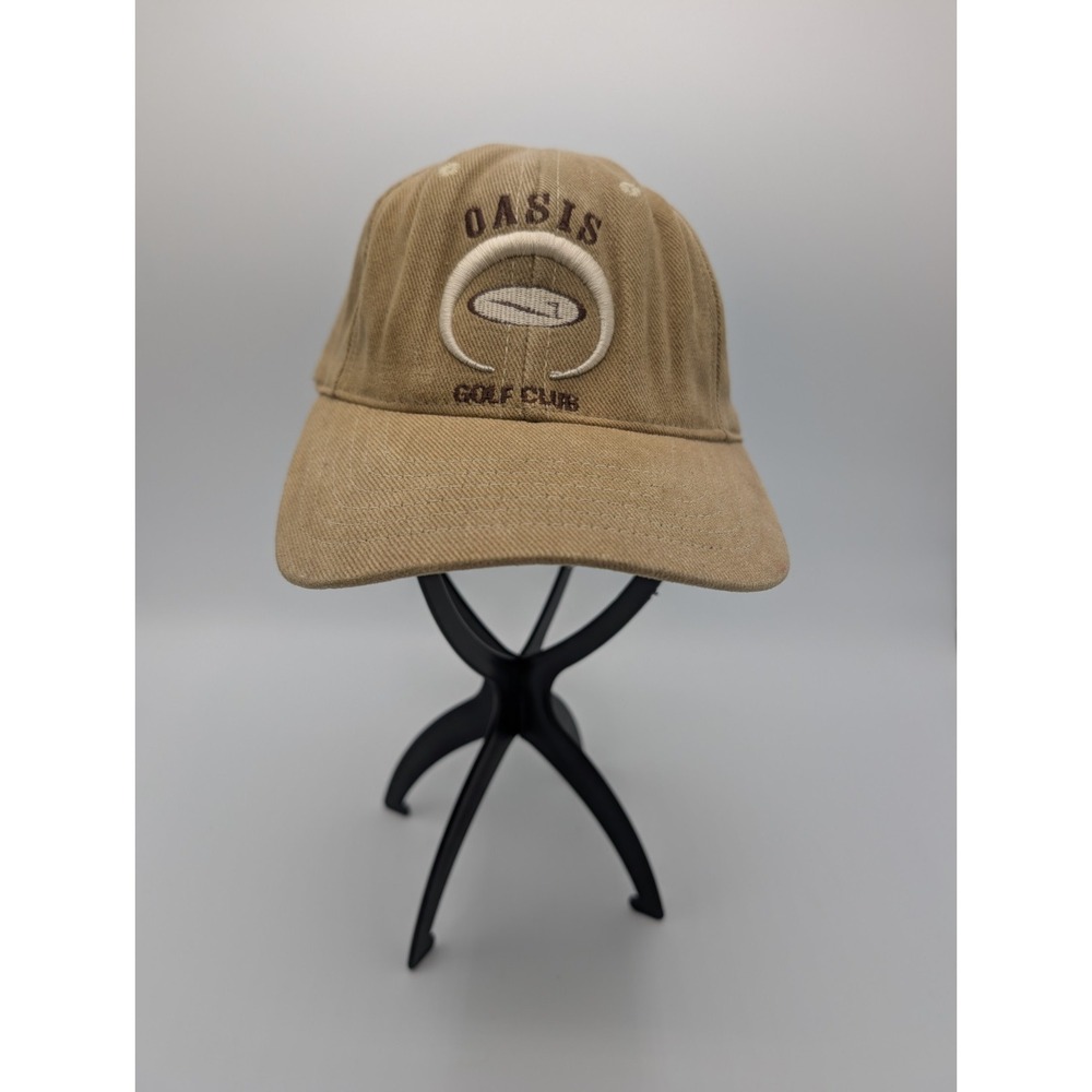 Oasis Golf Club Strapback Hat Tan‎ One Size 6 Panel Cap Legendary Headwear
